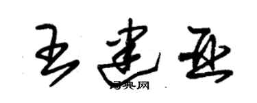 朱錫榮王建亞草書個性簽名怎么寫