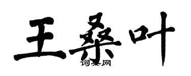 翁闓運王桑葉楷書個性簽名怎么寫