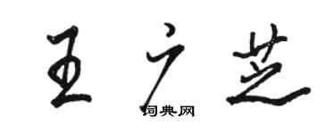 駱恆光王廣芝行書個性簽名怎么寫