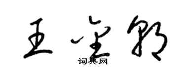 梁錦英王金朝草書個性簽名怎么寫