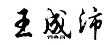 胡問遂王成沛行書個性簽名怎么寫