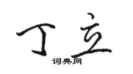 駱恆光丁立行書個性簽名怎么寫