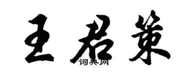 胡問遂王君策行書個性簽名怎么寫