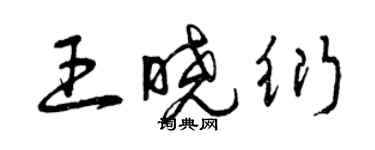 曾慶福王曉衍草書個性簽名怎么寫