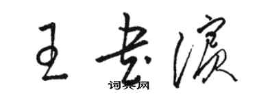 駱恆光王書濱草書個性簽名怎么寫