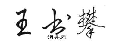 駱恆光王書攀行書個性簽名怎么寫