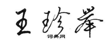 駱恆光王珍舉行書個性簽名怎么寫