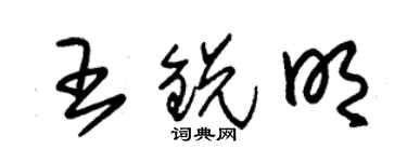 朱錫榮王銳明草書個性簽名怎么寫