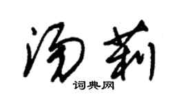 朱錫榮湯莉草書個性簽名怎么寫