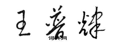 駱恆光王普輝草書個性簽名怎么寫