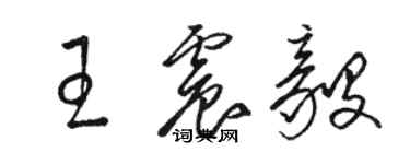 駱恆光王震毅草書個性簽名怎么寫