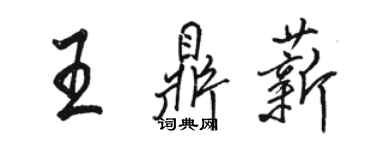 駱恆光王鼎薪行書個性簽名怎么寫