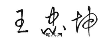 駱恆光王忠坤草書個性簽名怎么寫