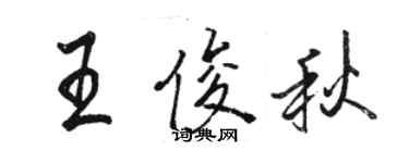 駱恆光王俊秋行書個性簽名怎么寫