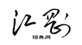 駱恆光江剛草書個性簽名怎么寫