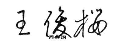 駱恆光王俊櫻草書個性簽名怎么寫