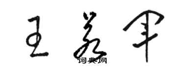 駱恆光王若軍草書個性簽名怎么寫