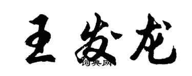 胡問遂王發龍行書個性簽名怎么寫