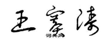 曾慶福王賽濤草書個性簽名怎么寫