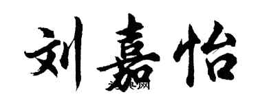 胡問遂劉嘉怡行書個性簽名怎么寫