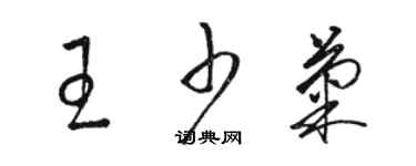 駱恆光王少菊草書個性簽名怎么寫