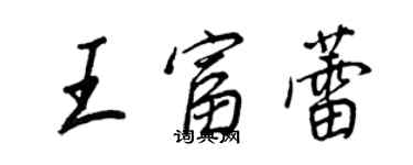 王正良王富蕾行書個性簽名怎么寫