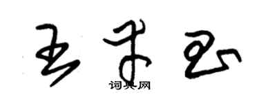 朱錫榮王幸昌草書個性簽名怎么寫