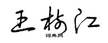 曾慶福王樹江草書個性簽名怎么寫