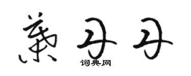 駱恆光葉丹丹草書個性簽名怎么寫