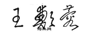 駱恆光王鄭蓉草書個性簽名怎么寫