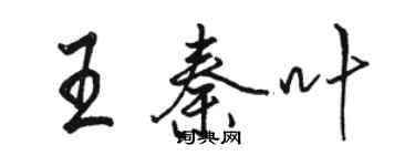 駱恆光王秦葉行書個性簽名怎么寫