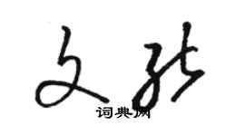 駱恆光文能草書個性簽名怎么寫