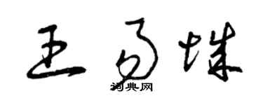 曾慶福王易城草書個性簽名怎么寫