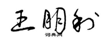 曾慶福王朋利草書個性簽名怎么寫