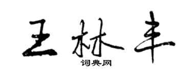 曾慶福王林豐行書個性簽名怎么寫