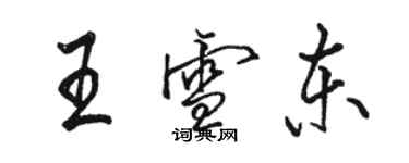 駱恆光王雪東行書個性簽名怎么寫