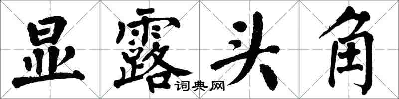 翁闓運顯露頭角楷書怎么寫