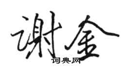 駱恆光謝金行書個性簽名怎么寫