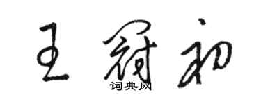 駱恆光王冠初草書個性簽名怎么寫