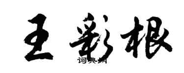 胡問遂王彩根行書個性簽名怎么寫