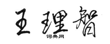 駱恆光王理智行書個性簽名怎么寫