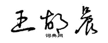 曾慶福王胡晨草書個性簽名怎么寫