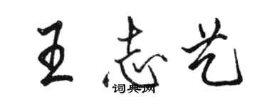 駱恆光王志藝行書個性簽名怎么寫