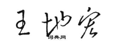 駱恆光王地宏草書個性簽名怎么寫