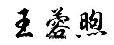 胡問遂王蓉煦行書個性簽名怎么寫