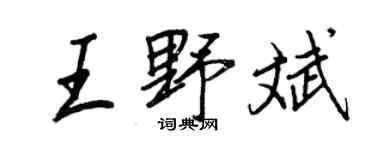王正良王野斌行書個性簽名怎么寫