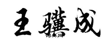 胡問遂王驥成行書個性簽名怎么寫