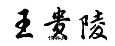 胡問遂王貴陵行書個性簽名怎么寫