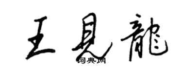 王正良王見龍行書個性簽名怎么寫