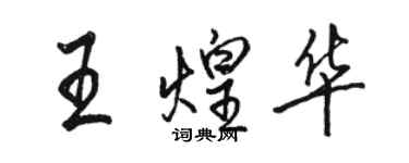 駱恆光王煌華行書個性簽名怎么寫